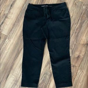 Black straight leg pants